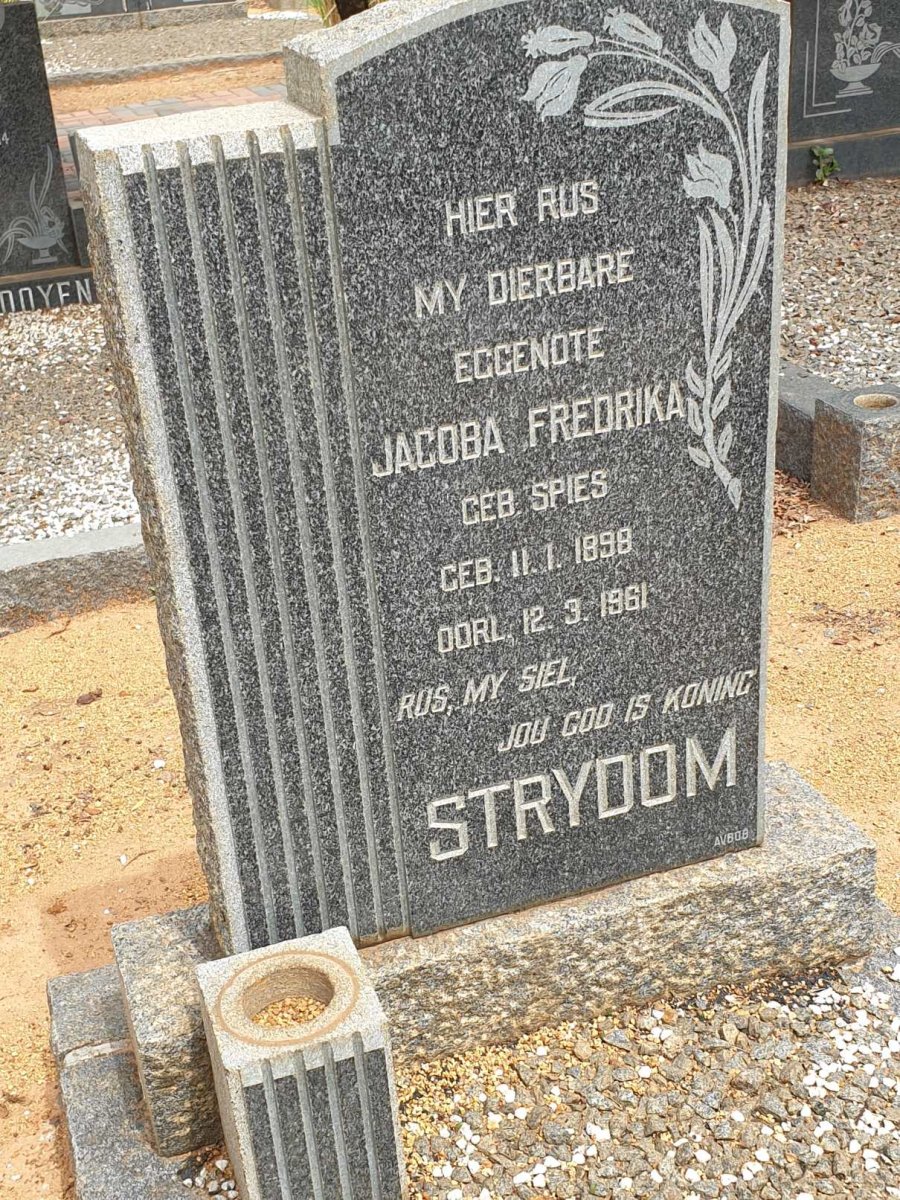 STRYDOM Jacoba Fredrika nee SPIES 1898-1961