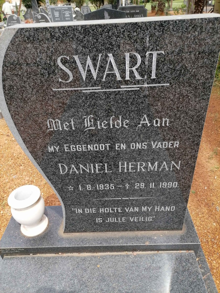 SWART Daniel Herman 1935-1990