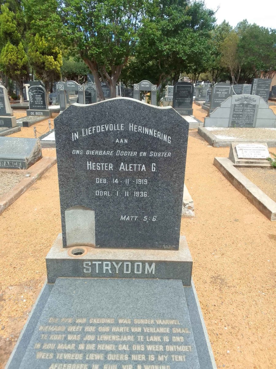 STRYDOM Hester Aletta G. 1919-1936
