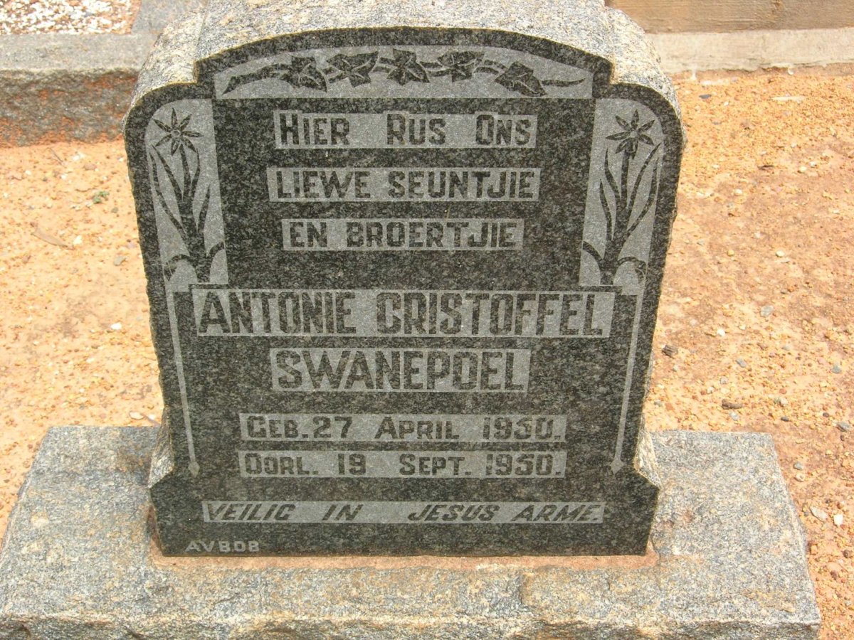 SWANEPOEL Antonie Cristoffel 1950-1950