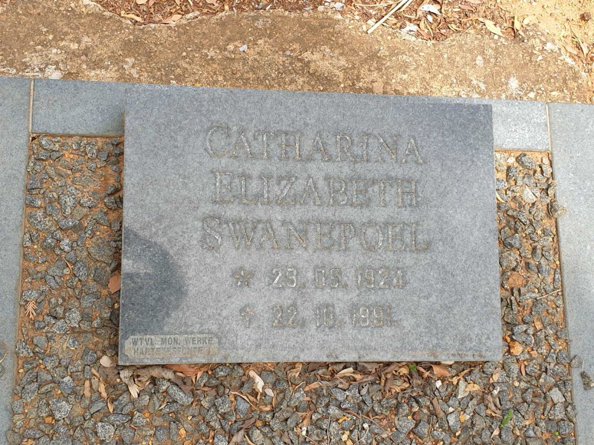 SWANEPOEL Catharina Elizabeth 1924-1991