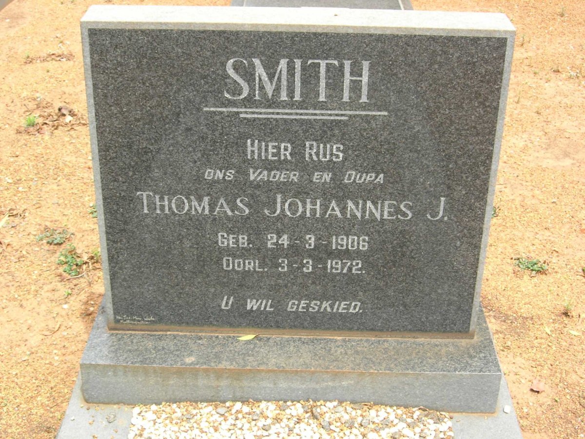 SMITH Thomas Johannes J. 1906-1972