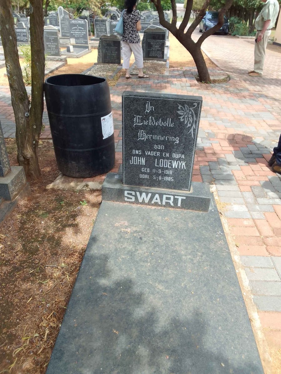 SWART John Lodewyk 1918-1985