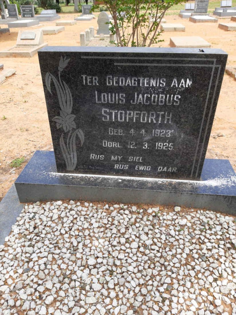 STOPFORTH Louis Jacobus 1923-1925