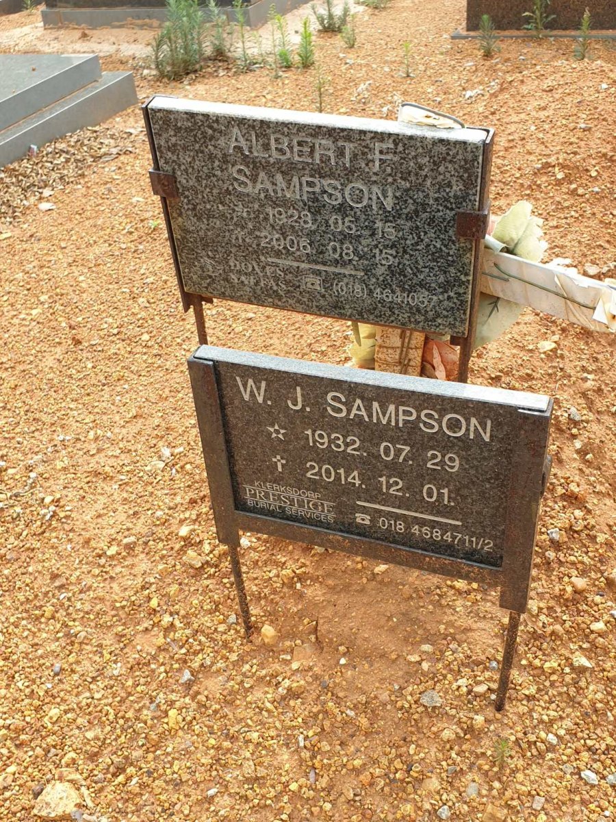 SAMPSON Albert F. 1928-2006 &amp; W.J. 1932-2014
