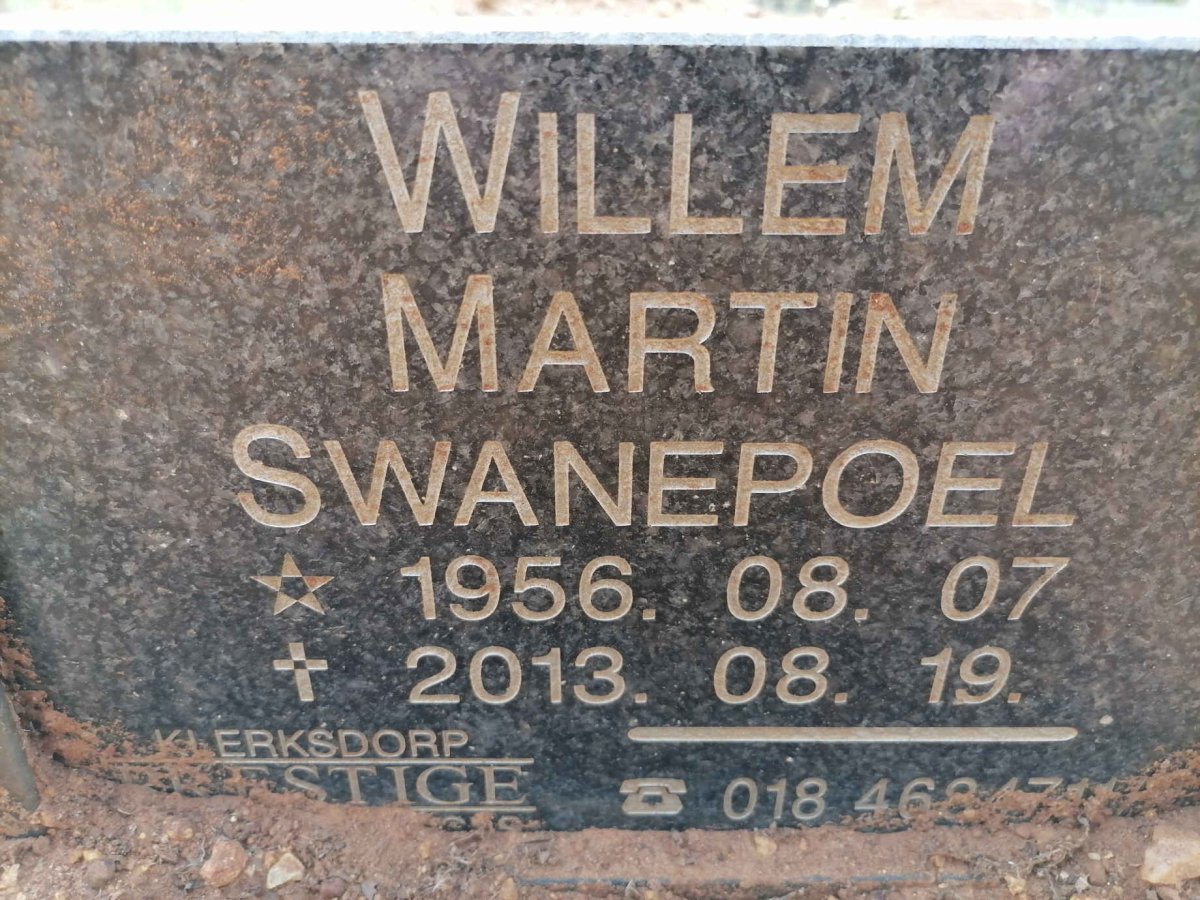 SWANEPOEL Willem Martin 1956-2013