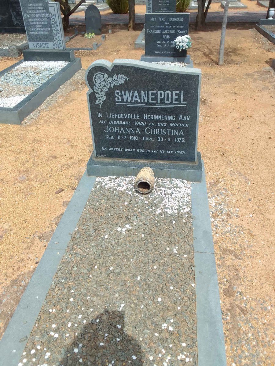 SWANEPOEL Johanna Christina 1910-1975