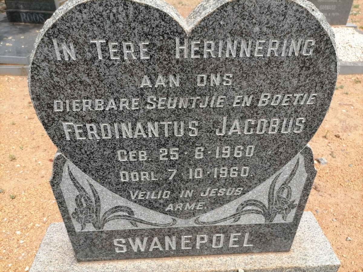 SWANEPOEL Ferdinantus Jacobus 1960-1960
