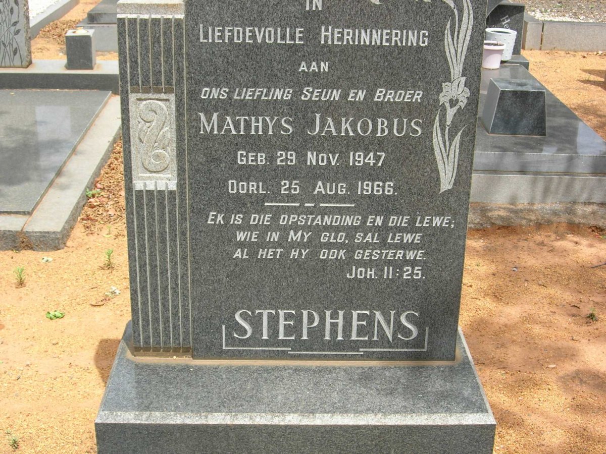 STEPHENS Mathys Jakobus 1947-1966