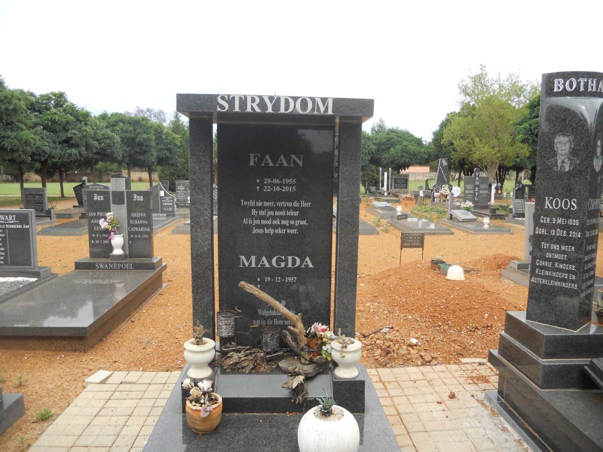 STRYDOM Stephanus Hermanus 1955-2015 &amp; Magdalena Dorothea BOTHA 1957- 