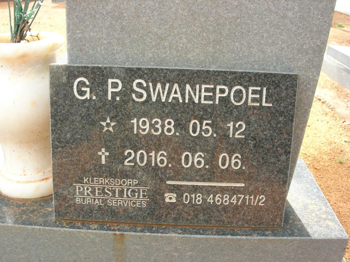 SWANEPOEL G.P. 1938-2016 &amp; Rita 1943-