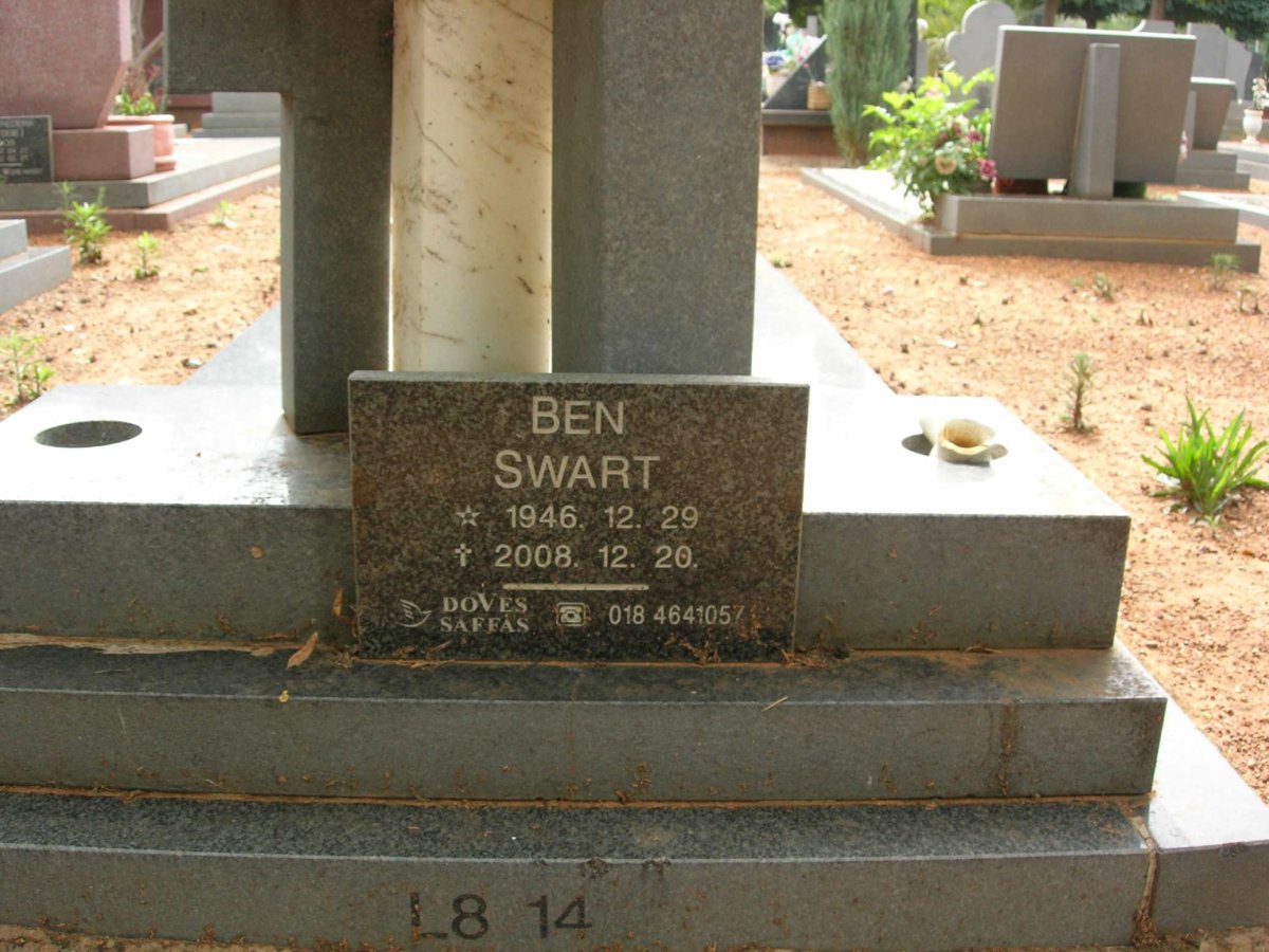 SWART Barend Hermanus 1946-2008 &amp; Petronella Aletta Catharina FOUCHE 1953-2016