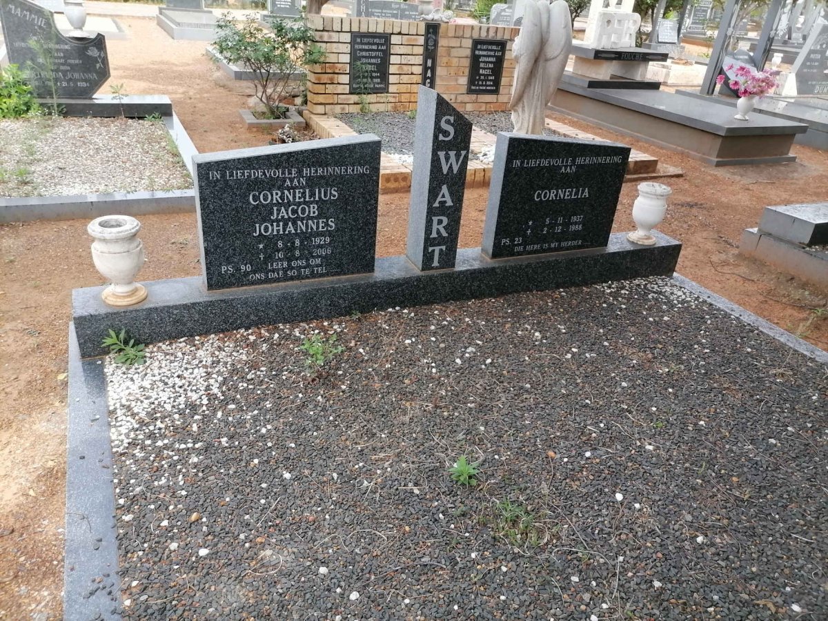 SWART Cornelius Jacob Johannes 1929-2006 &amp; Cornelia 1937-1988