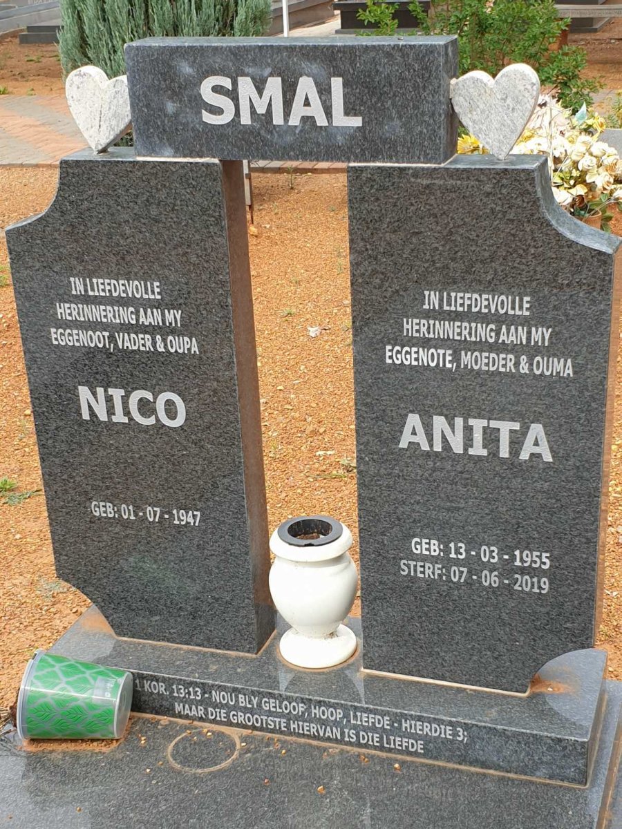 SMAL Nico 1947- &amp; Anita 1955-2019