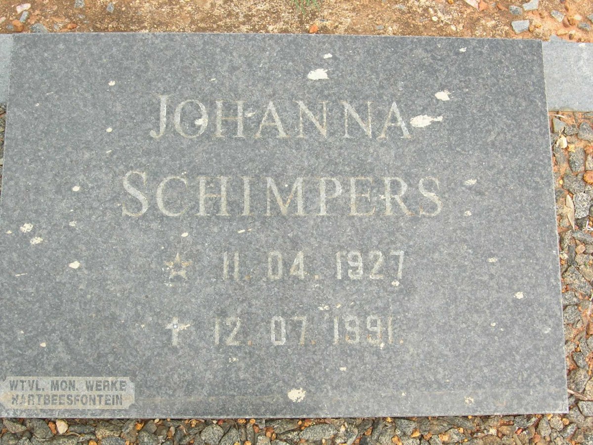 SCHIMPERS Johanna 1927-1991