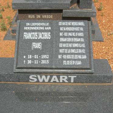 SWART Francois Jacobus 1952-2015