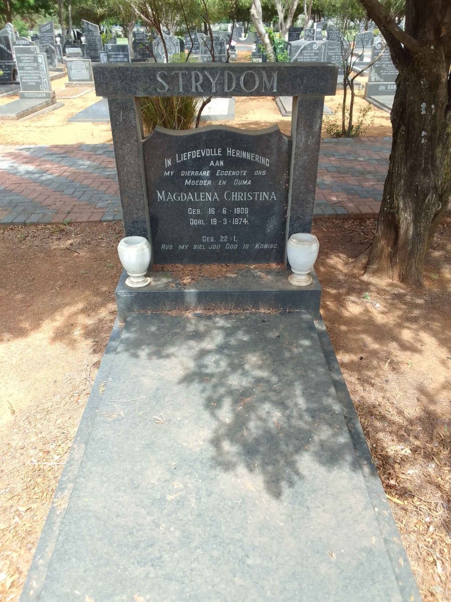 STRYDOM Magdalena Christina 1909-1974