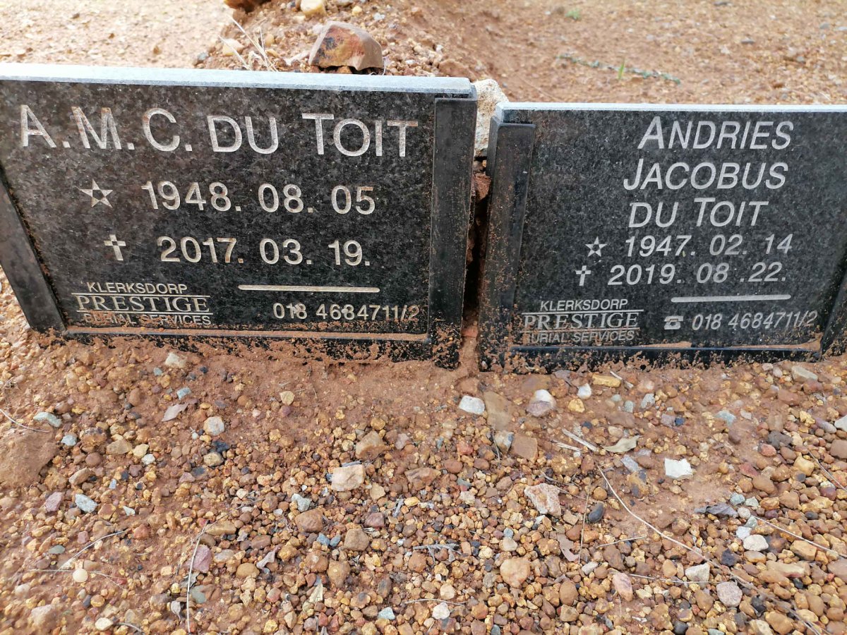 TOIT Andries Jacobus, du 1947-2019 &amp; A.M.C. 1948-2017