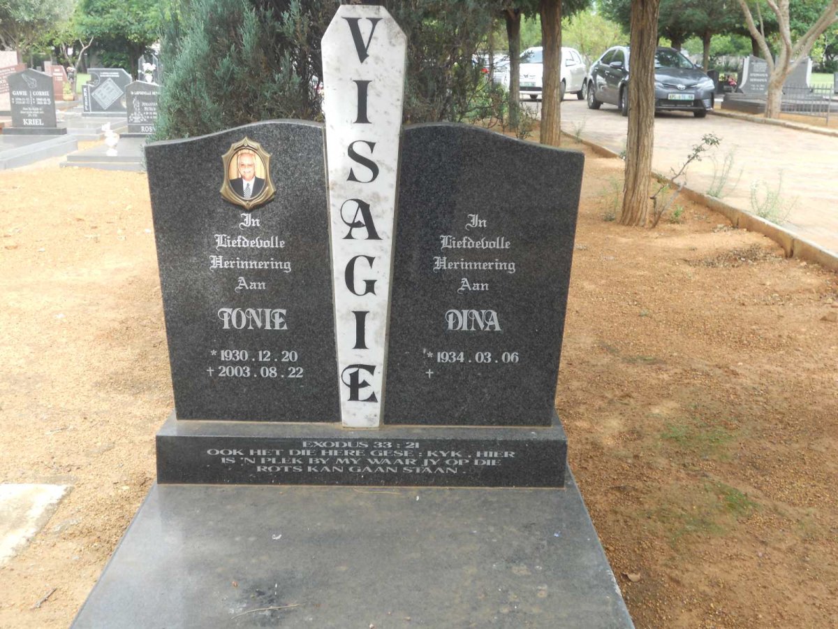 VISAGIE Tonie 1930-2003 &amp; Dina 1934-
