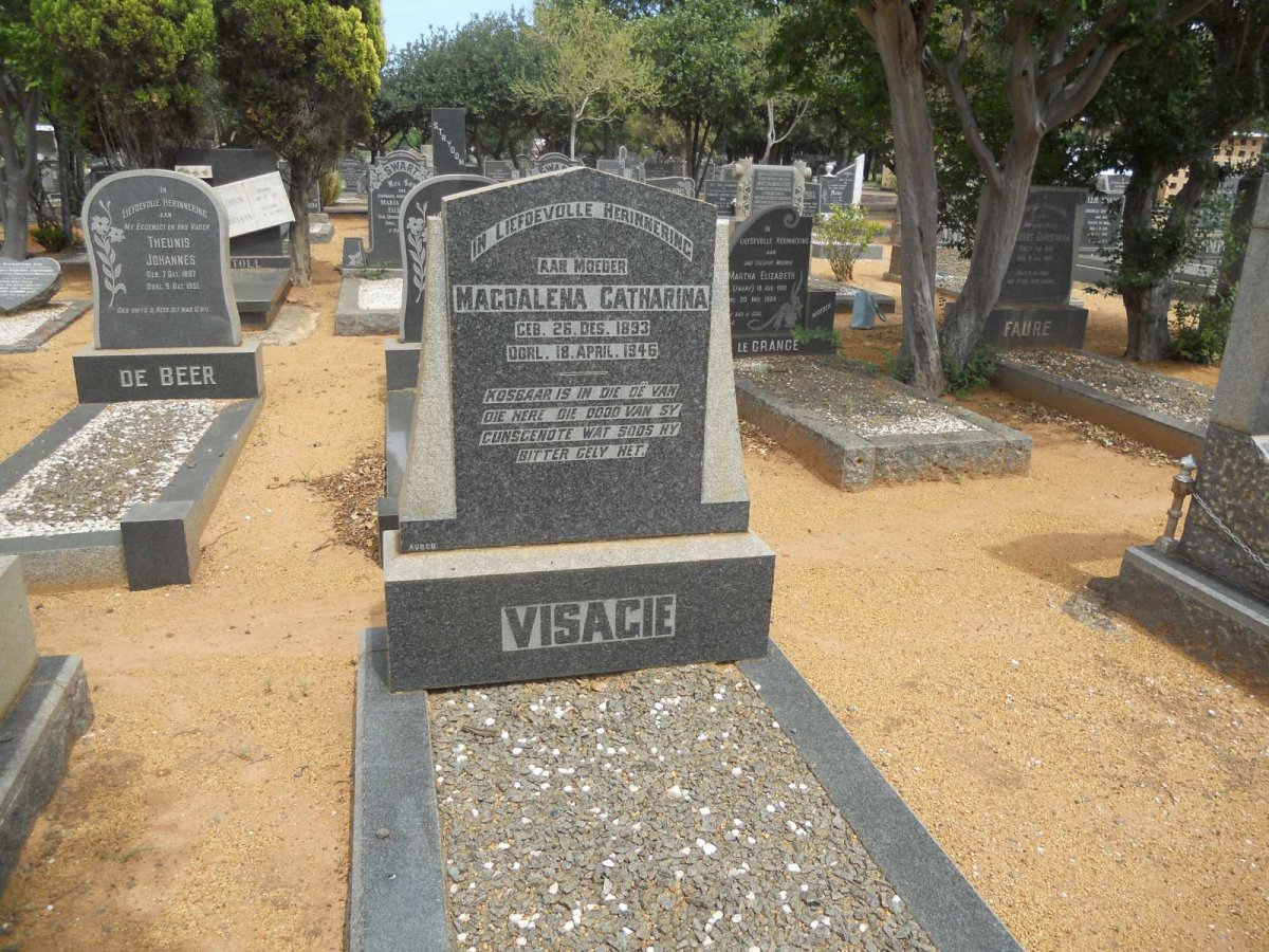 VISAGIE Magdalena Catharina 1893-1946