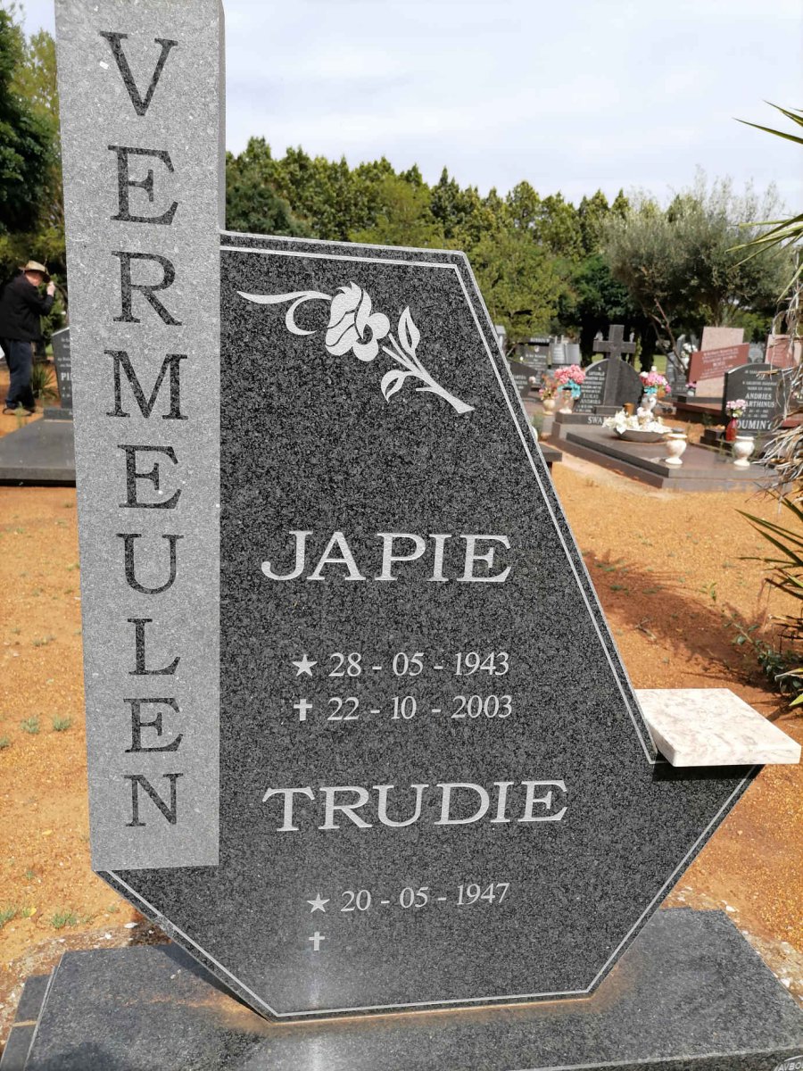 VERMEULEN Japie 1943-2003 &amp; Trudie 1947-