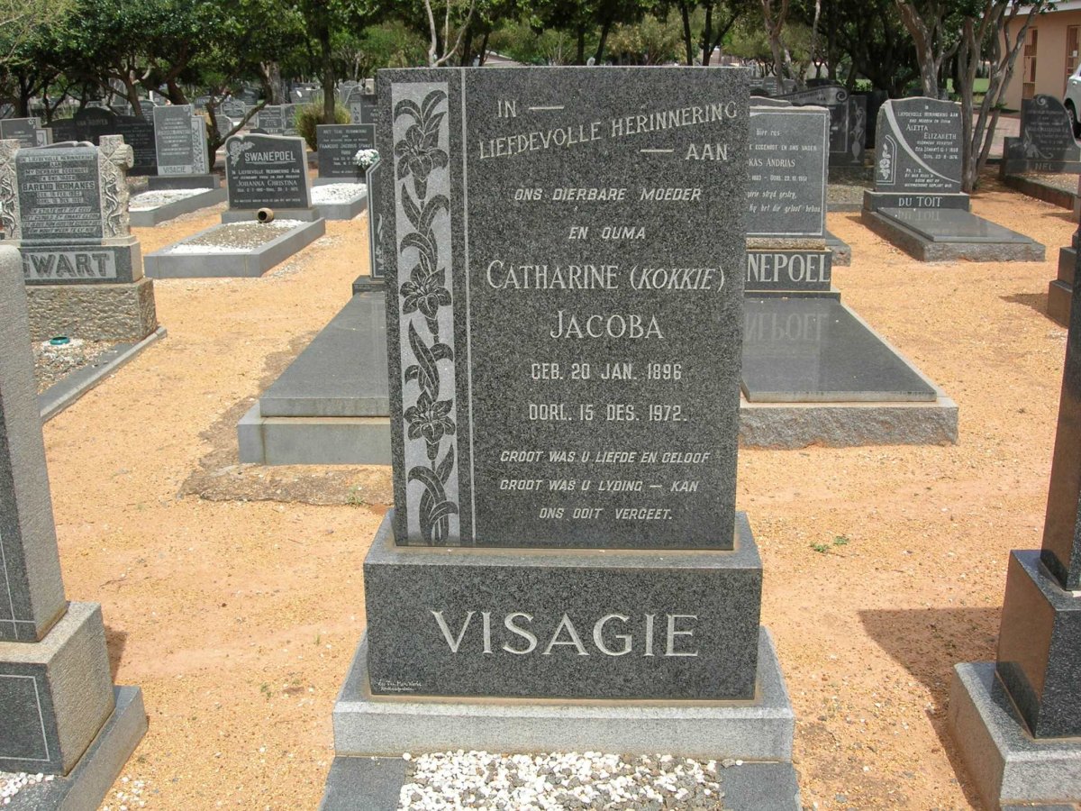 VISAGIE Catharine Jacoba 1896-1972