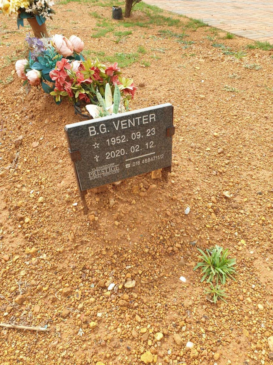 VENTER B.G. 1952-2020