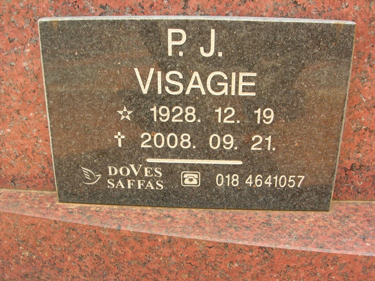 VISAGIE P.J. 1928-2008