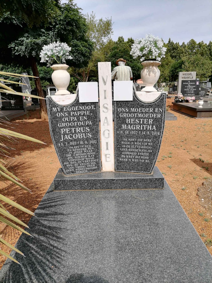 VISAGIE Petrus Jacobus 1935-2003 &amp; Hester Magritha 1937-2014