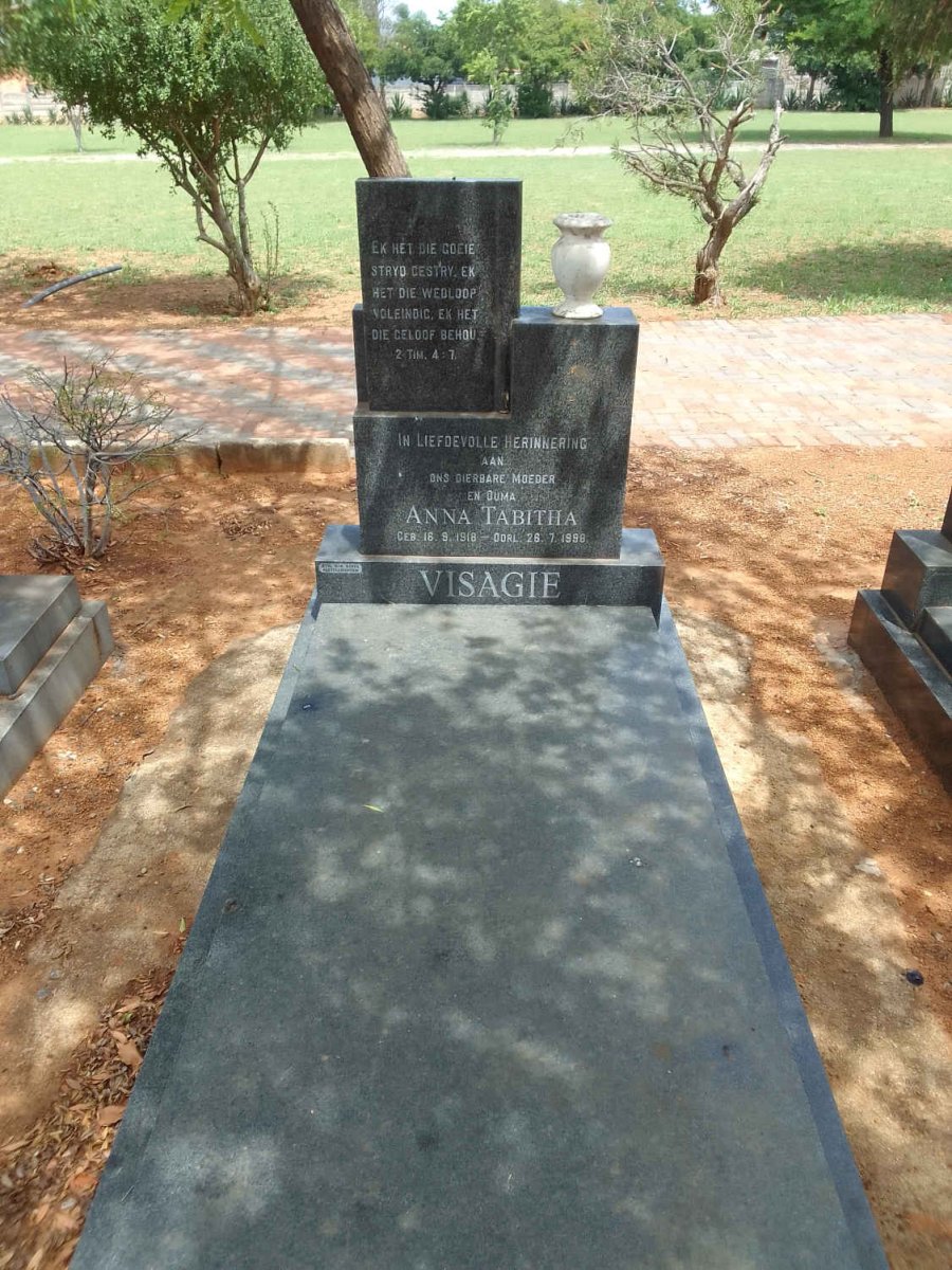 VISAGIE Anna Tabitha 1918-1998