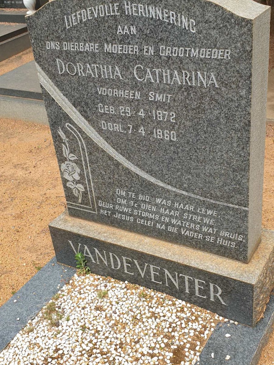VANDEVENTER Dorathia Catharina voorheen SMIT 1872-1960