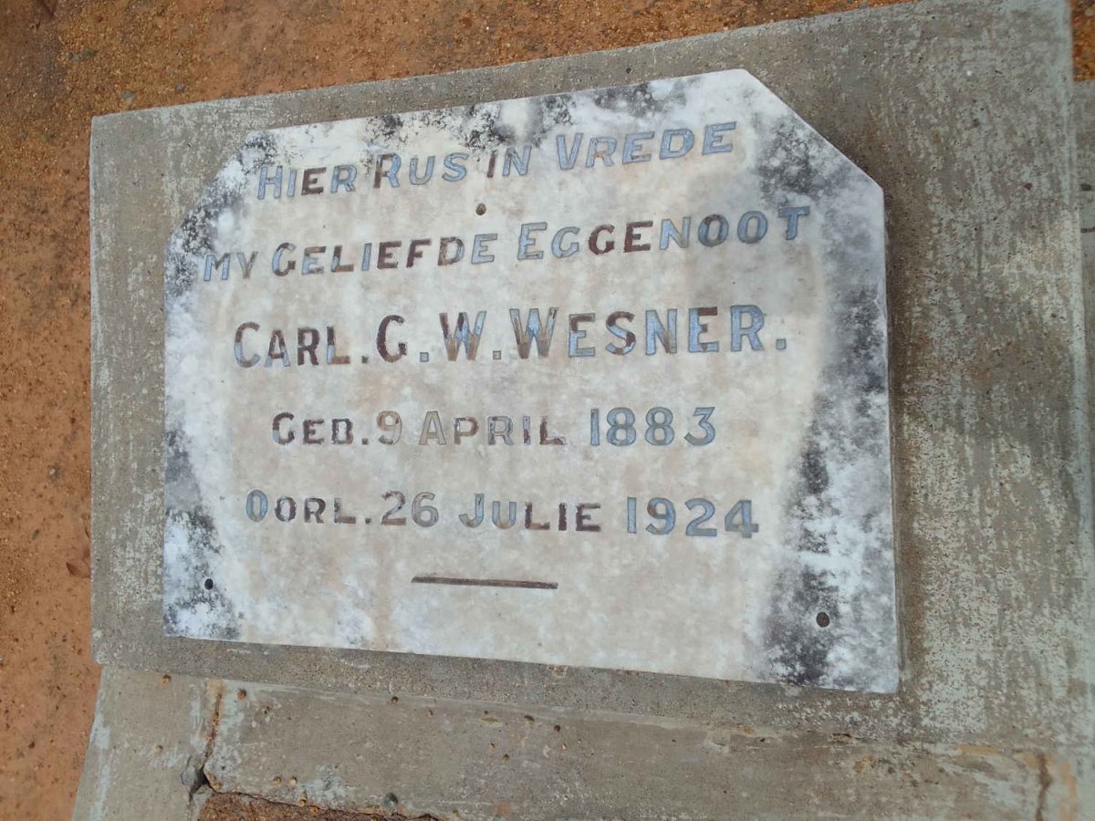 WESNER Carl G.W. 1883-1924