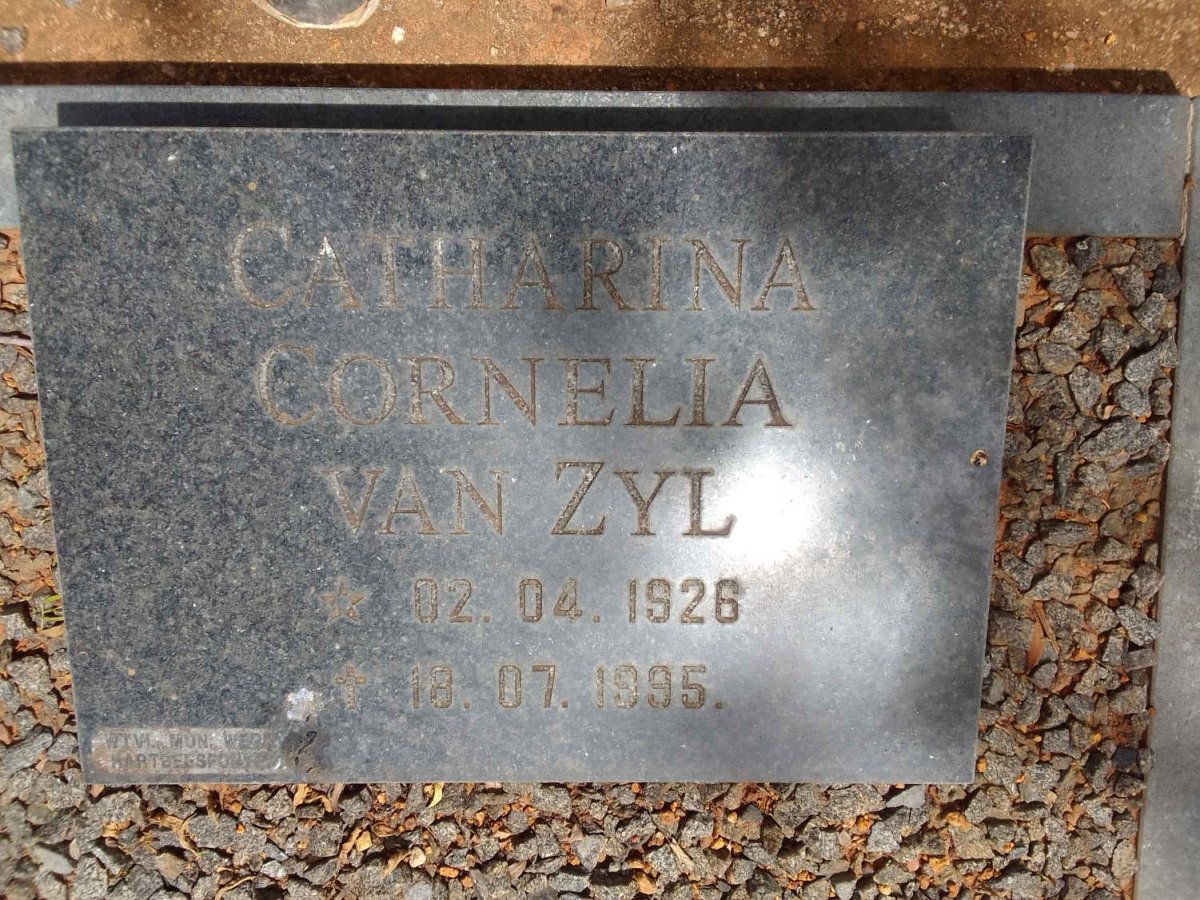 ZYL Catharina Cornelia, van 1926-1995
