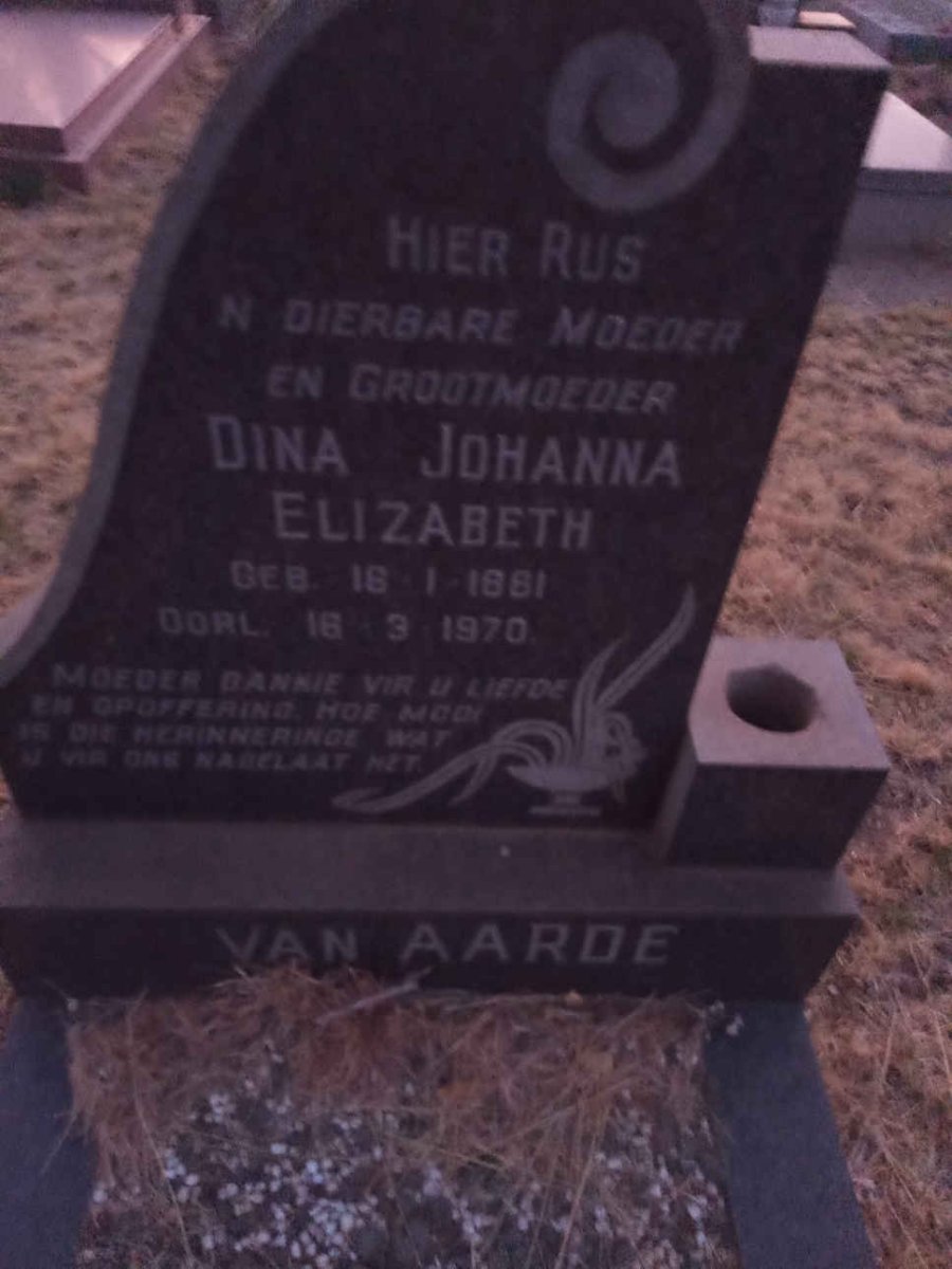 AARDE Dina Johanna Elizabeth, van 1881-1970
