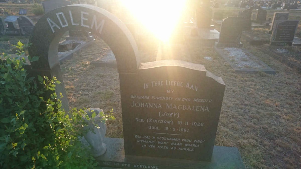 ADLEM Thomas David 1917-1970 &amp; Johanna Magdalena STRYDOM 1920-1967
