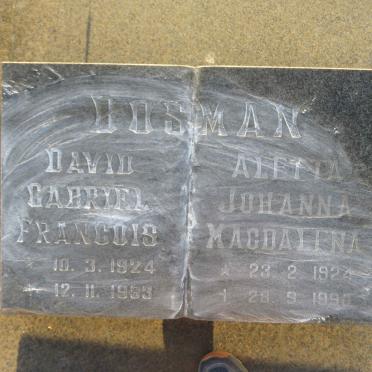 BOSMAN David Gabriel Francois 1924-1983 &amp; Aletta Johanna Magdalena 1924-1990