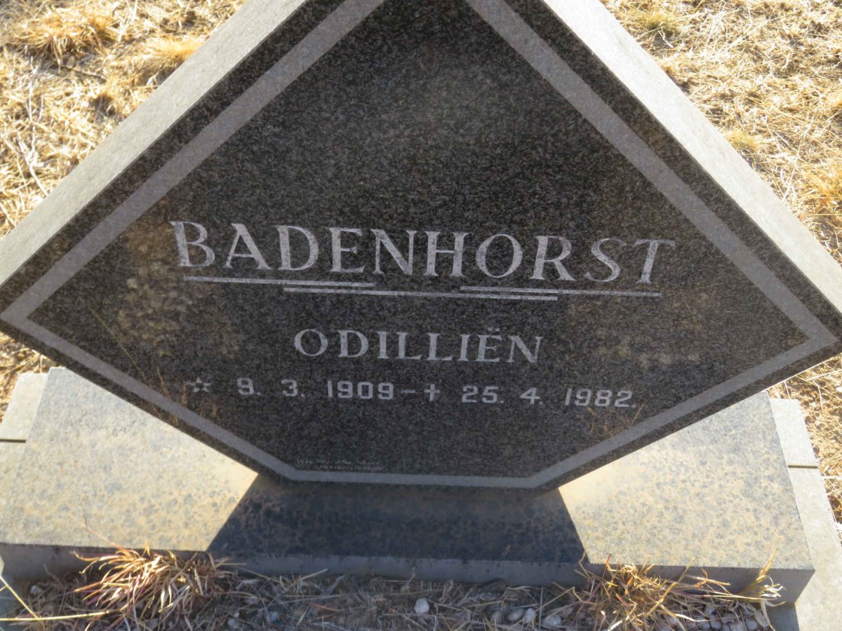BADENHORST Odilliën 1909-1982