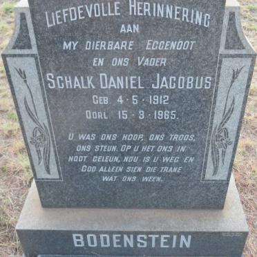 BODENSTEIN Schalk Daniel Jacobus 1912-1965