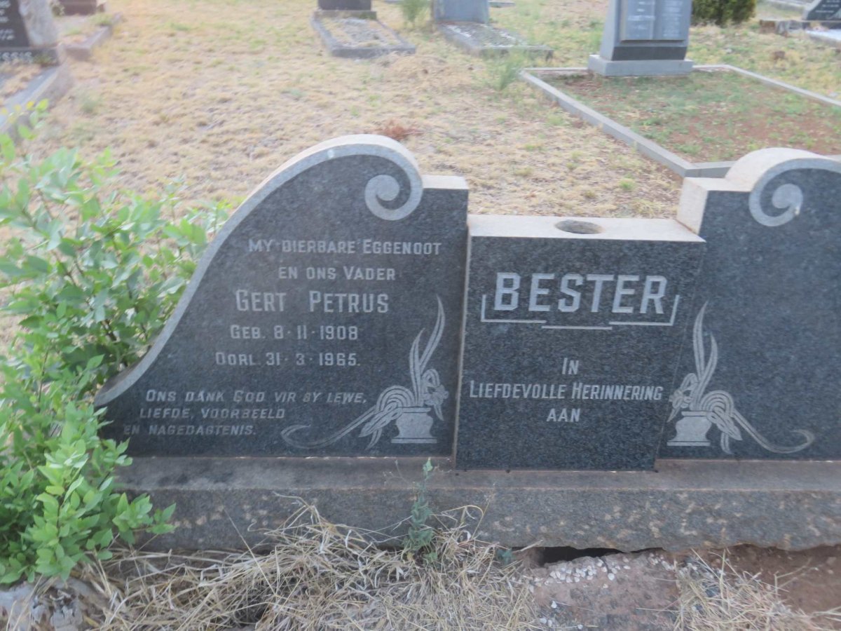 BESTER Gert Petrus 1908-1965