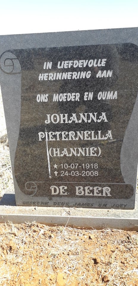 BEER Johanna Pieternella, de 1918-2008