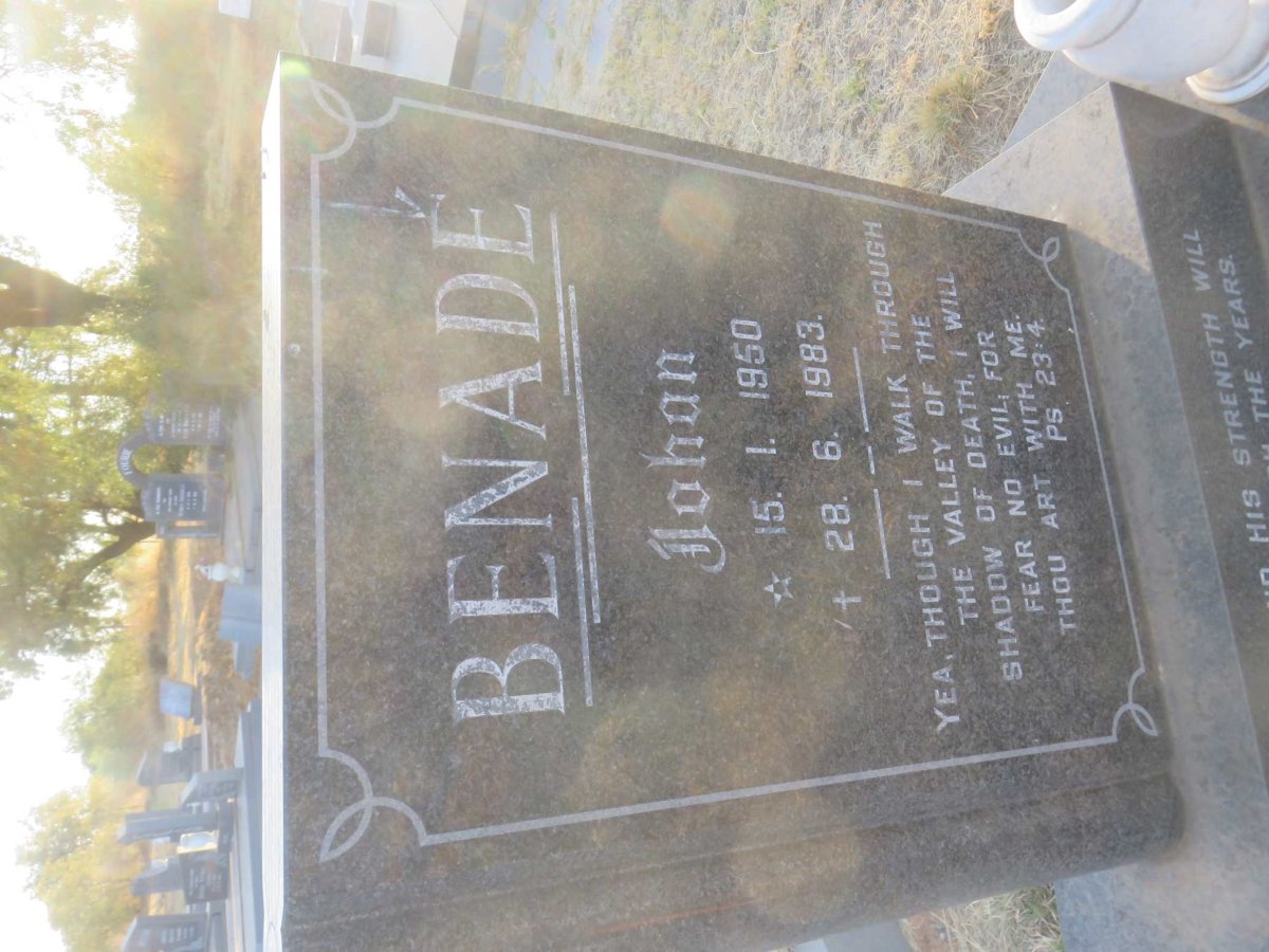 BENADE Johan 1950-1983