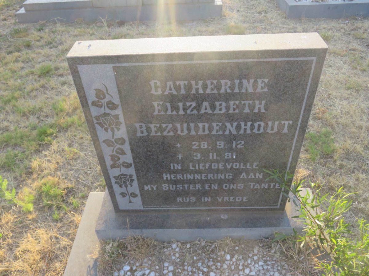 BEZUIDENHOUT Catherine Elizabeth 1912-1981