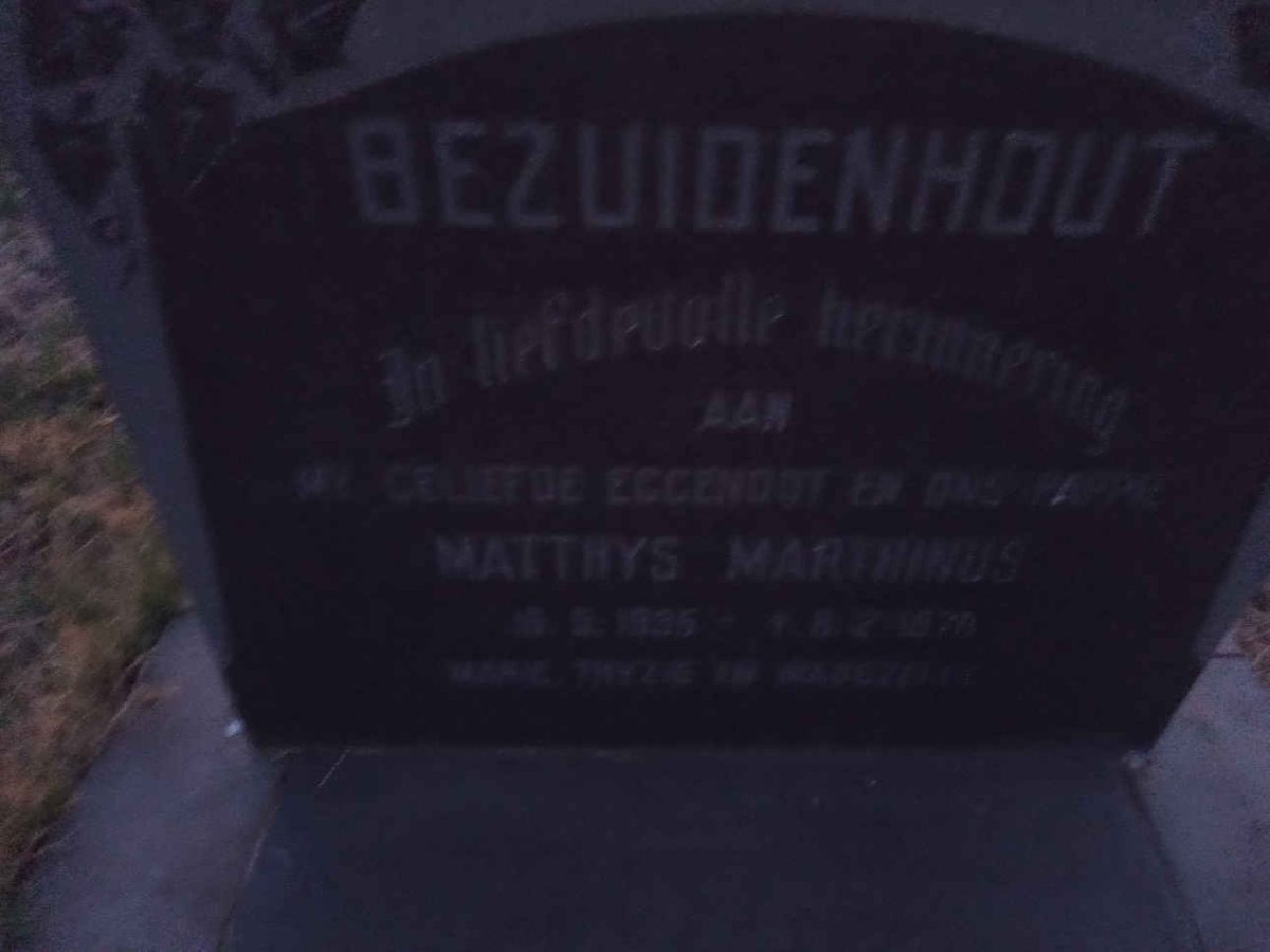 BEZUIDENHOUT Matthys Marthinus 1935-19??