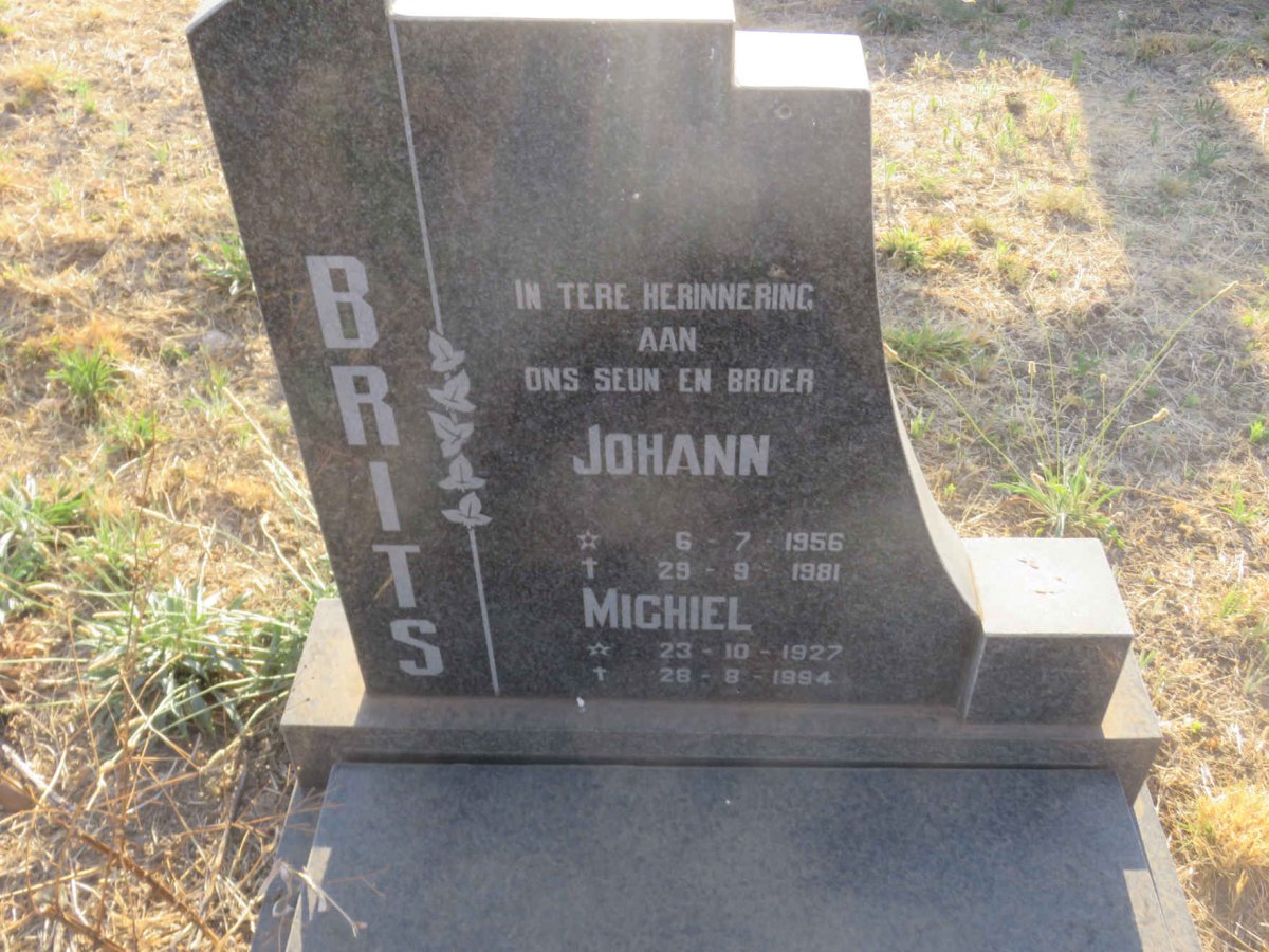 BRITS Michiel 1927-1994 :: BRITS Johann 1956-1981