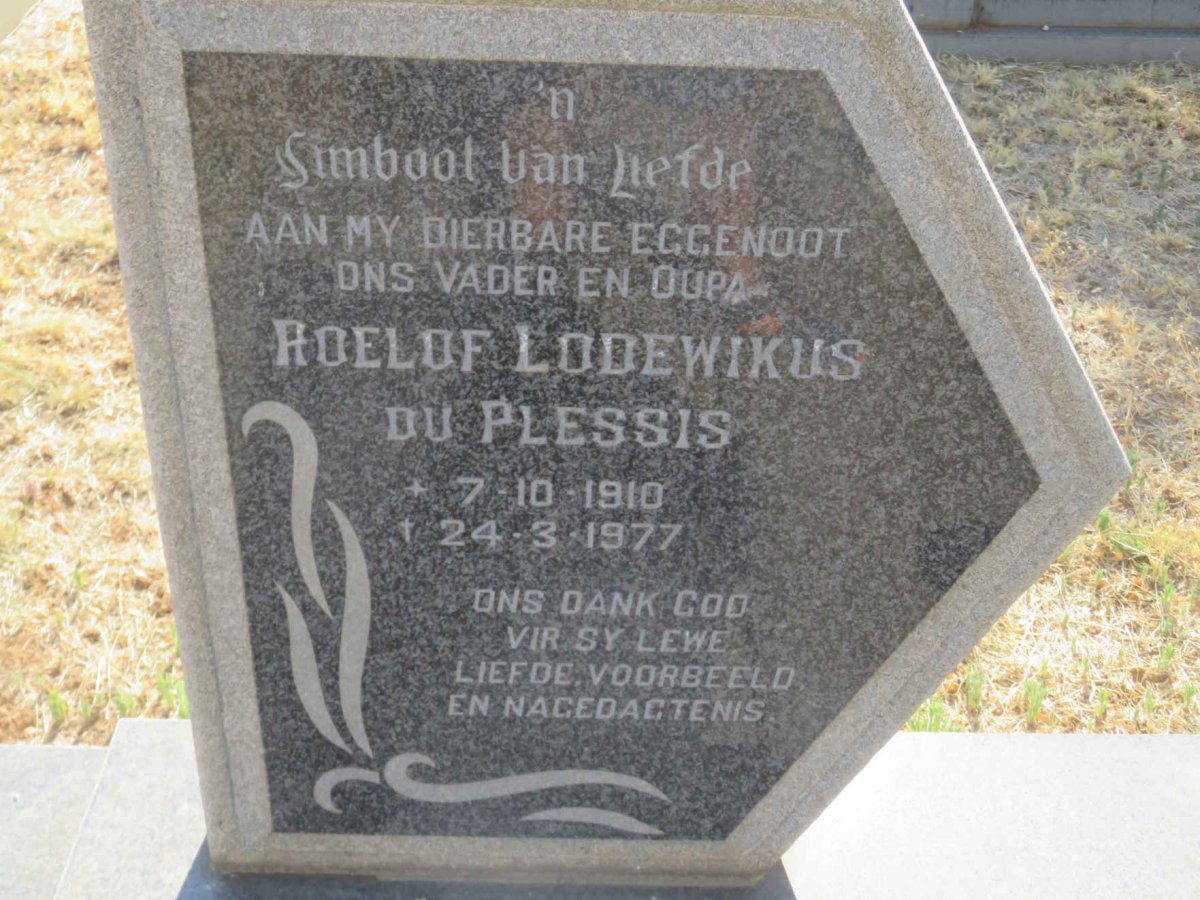 BADENHORST Roelof Lodewikus du Plessis 1910-1977