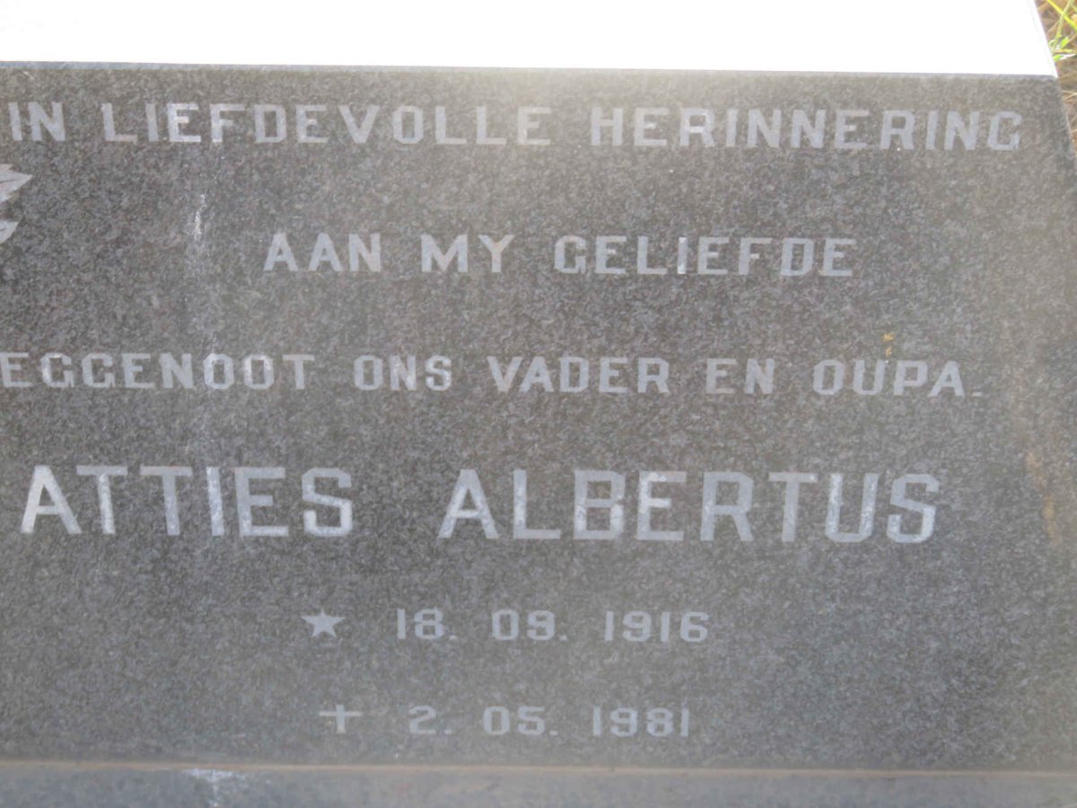 BOTHA Atties Albertus 1916-1981