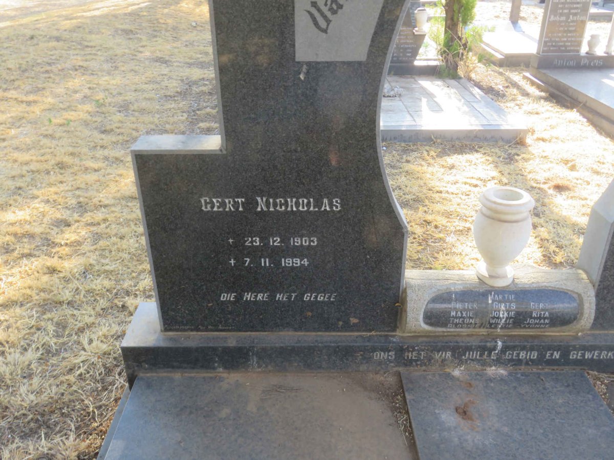 BRITS Gert Nicholas 1903-1994