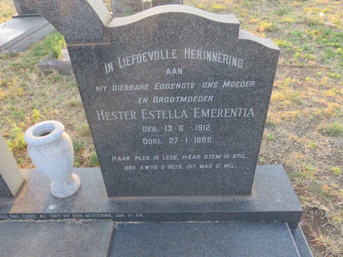 BADENHORST Barend Johannes 1911-1979 &amp; Hester Estella Emerentia 1912-1968
