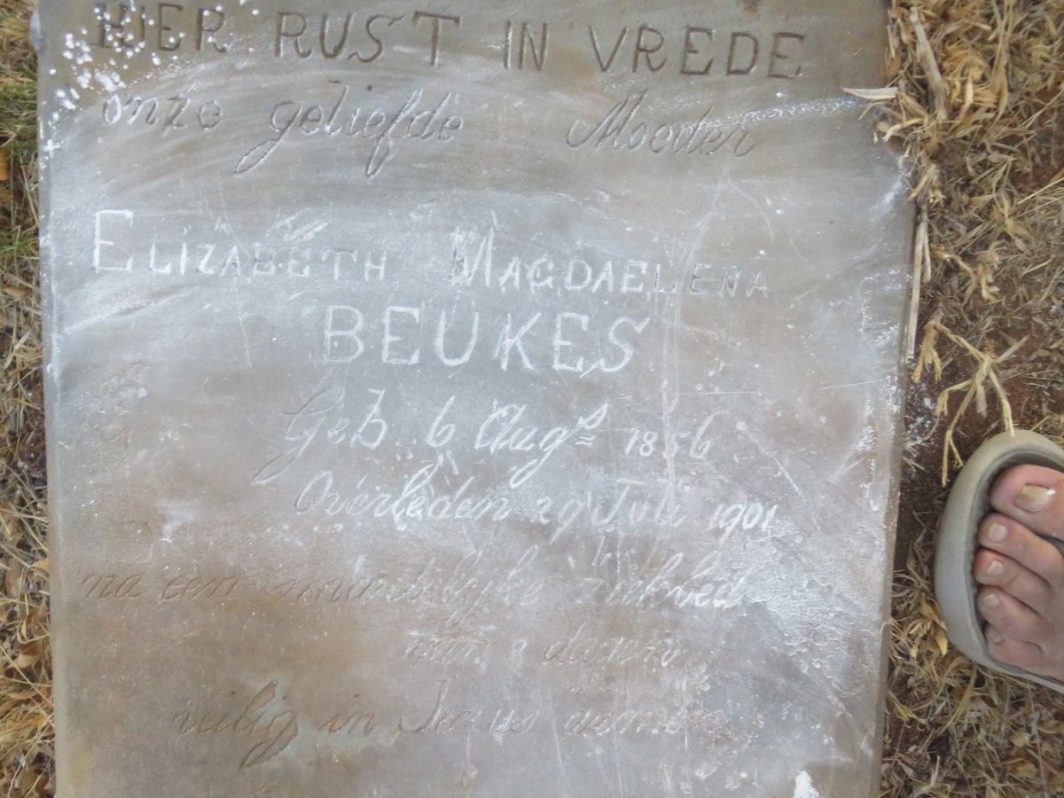 BEUKES Elizabeth Magdalena nee BOTHA 1856-1901