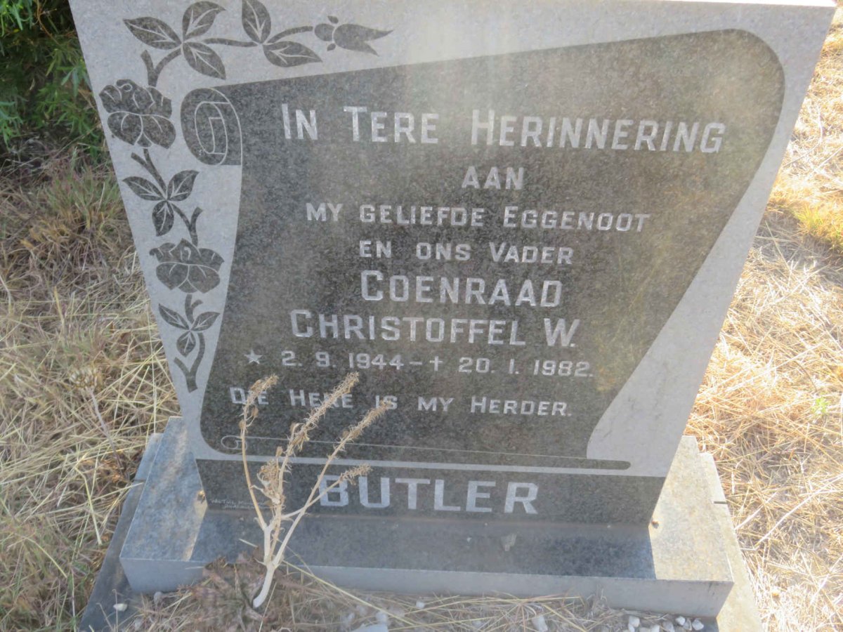 BUTLER Coenraad Christoffel W. 1944-1982
